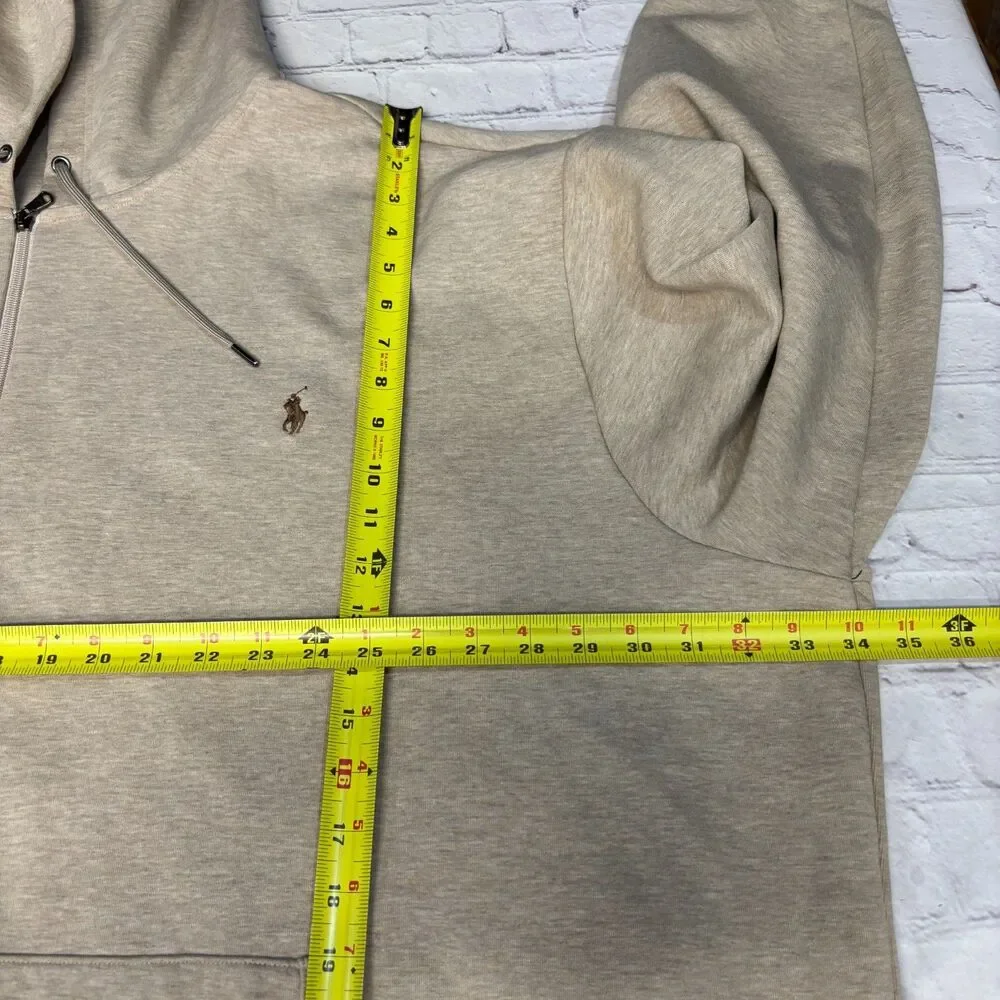 Polo Ralph Lauren Men Full Zip Hoodie Size 5XB 5X Big Beige D118 -3